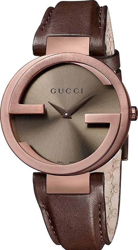 women gucci brown leather watch|gucci watches original price.